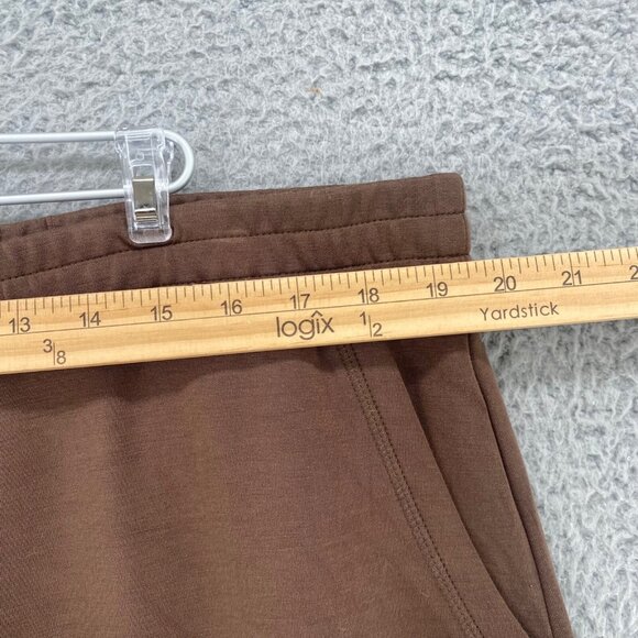 Westbound Pants Womens 1X Plus Brown Sweats Loungewear Wide Leg Stretch Pockets - Picture 6 of 13